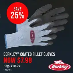 Cabela's BERKLEY COATED FILLET GLOVES offer