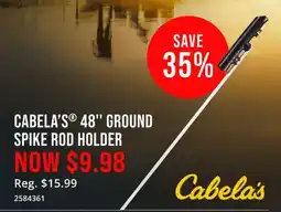 Cabela's CABELA'S 48 GROUND SPIKE ROD HOLDER offer