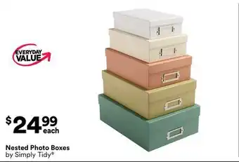 Michaels Nested Photo Boxes by Simply Tidy offer