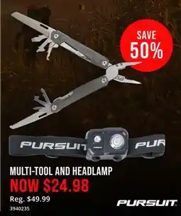 Cabela's Pursuit MULTI-TOOL AND HEADLAMP offer