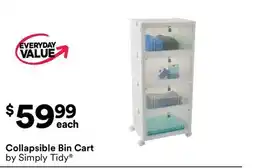 Michaels Collapsible Bin Cart by Simply Tidy offer