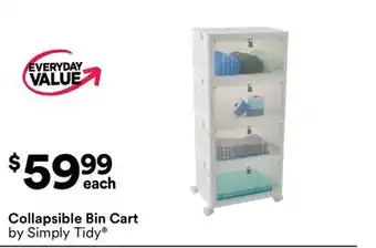 Michaels Collapsible Bin Cart by Simply Tidy offer
