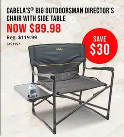 Cabela's CABELA'S BIG OUTDOORSMAN DIRECTOR'S CHAIR WITH SIDE TABLE offer