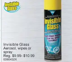 PartSource Invisible Glass Aerosol, wipes or spray offer