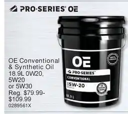 PartSource OE Conventional & Synthetic Oil 18.9L 0W20, 5W20 or 5W30 offer