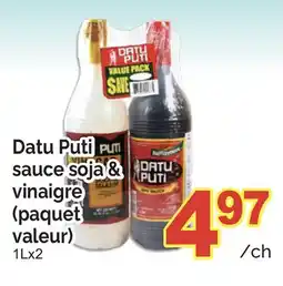 T&T Supermarket DATU PUTI SAUCE SOJA & VINAIGRE, 1Lx2 offer