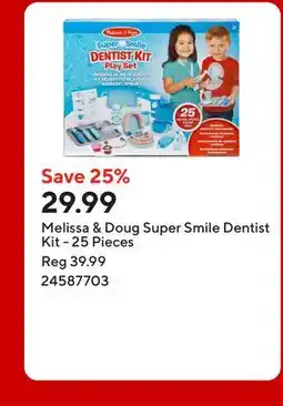 Staples Melissa & Doug Super Smile Dentist Kit - 25 Pieces offer