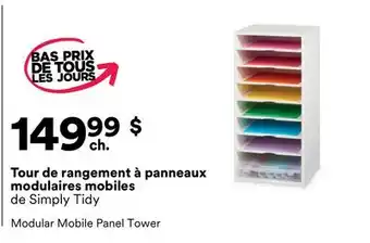 Michaels Tour de rangement à panneaux modulaires mobiles de Simply Tidy offer