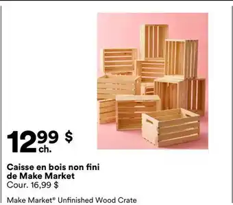 Michaels Caisse en bois non fini de Make Market offer