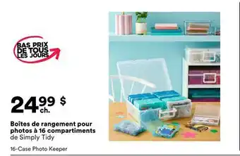 Michaels Boîtes de rangement pour photos à 16 compartiments de Simply Tidy offer