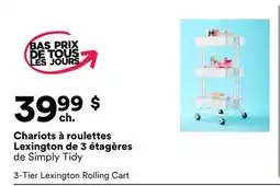 Michaels Chariots à roulettes Lexington de 3 étages de Simply Tidy offer