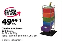 Michaels Chariot à roulettes de 5 tiroirs de Simply Tidy offer