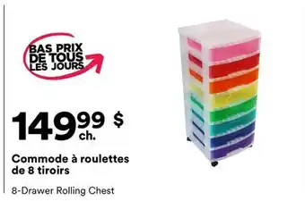 Michaels Commode à roulettes de 8 tiroirs offer