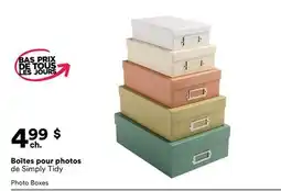 Michaels Boîtes pour photos de Simply Tidy offer