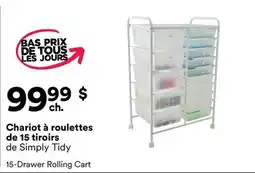 Michaels Chariot à roulettes de 15 tiroirs de Simply Tidy offer