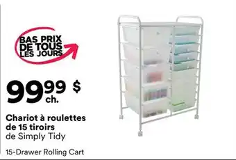 Michaels Chariot à roulettes de 15 tiroirs de Simply Tidy offer