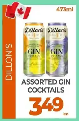 Vince's Market Dillon's assorted gin cocktails offer