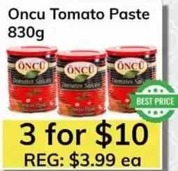 Oma Fresh Foods Oncu Tomato Paste offer