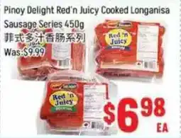FreshLand Supermarket Pinoy Delight Red'n Juicy Cooked Longanisa Sausage Series offer