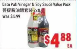 FreshLand Supermarket Datu Puti Vinegar & Soy Sauce Value Pack offer