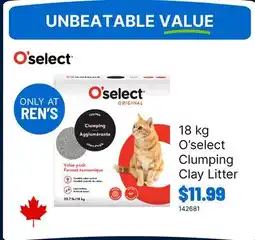 Ren’s Pets Depot O'select Clumping Clay Litter offer