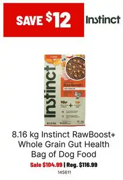 Ren’s Pets Depot 8.16 kg Instinct RawBoost+ Whole Grain Gut Health Bag of Dog Food offer