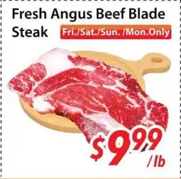 Bestco Food Mart Fresh Angus Beef Blade Steak offer