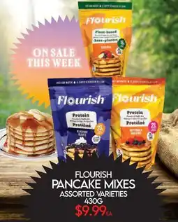Fiesta Farms FLOURISH PANCAKE MIXES offer