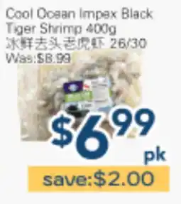 Oceans Fresh Food Market Cool Ocean Impax Black Tiger Shrimp offer