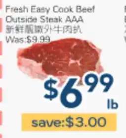 Oceans Fresh Food Market Fresh Easy Cook Beef Outside Steak AAA offer