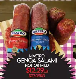 Fiesta Farms MASTRO GENOA SALAMI HOT OR MILD offer