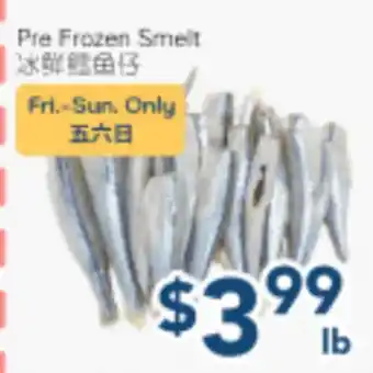 Oceans Fresh Food Market Pre Frozen Smelt offer