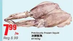 Terra Foodmart Previously Frozen Squid offer