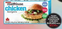 Fiesta Farms FROZEN CARDINAL ROADHOUSE CHICKEN BURGERS offer