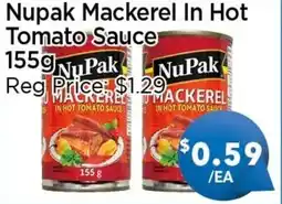 Blue Sky Supermarket Nupak Mackerel In Hot Tomato Sauce offer