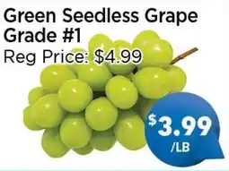 Blue Sky Supermarket Green Seedless Grape Grade #1 offer