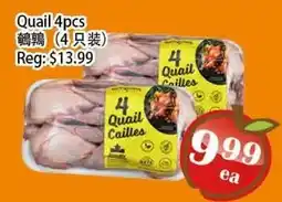 Food Depot Supermarket Quail 4pcs offer