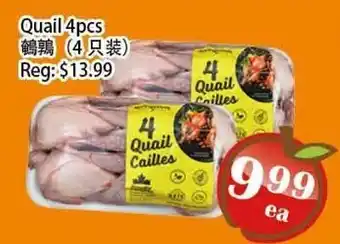 Food Depot Supermarket Quail 4pcs offer
