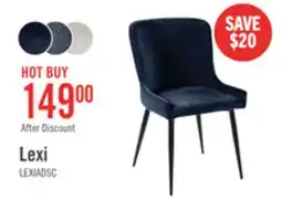 The Brick Lexi Dining Chair with Velvet-Look Fabric, Metal - Blue offer