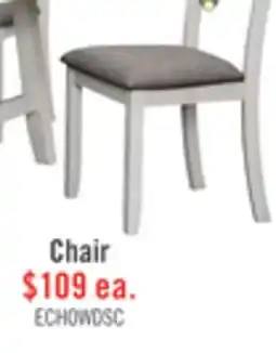 The Brick Echo Dining Chair with Linen-Look Fabric, Wood, Ladder-Back - White offer