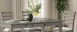The Brick Cove Dining Table with Storage Drawers, Melamine, 66W - Grey offer