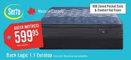 The Brick Serta Back Logic 1.1 Eurotop Medium Queen Mattress Set offer
