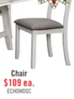 The Brick Echo Dining Chair with Linen-Look Fabric, Wood, Ladder-Back - White offer