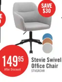 The Brick Stevie 23 Swivel Office Chair with Adjustable Height – Grey offer