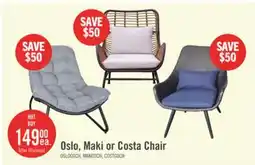 The Brick Oslo Outdoor Patio Lounger Chair - Hand-Woven Resin Wicker & Metal, UV & Weather Resistant - Grey offer