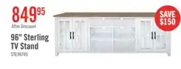 The Brick Sterling 95.83 Modern TV Stand with Storage and Cable Management for TVs up to 100 – Brown & White offer