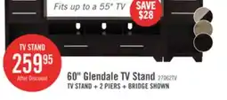 The Brick Glendale 60 TV Stand with Storage and Cable Management for TVs up to 65- Espresso offer