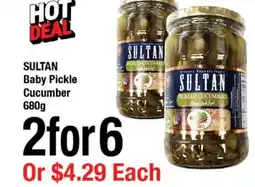 Arz Fine Foods SULTAN Baby Pickle Cucumber offer