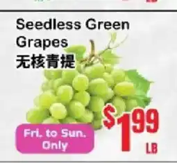 Oceans Fresh Food Market Seedless Green Grapes offer