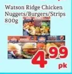 Fresh Value Watson Ridge Chicken Nuggets/Burgers/Strips offer